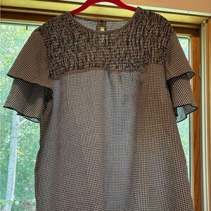Black and White Gingham Blouse